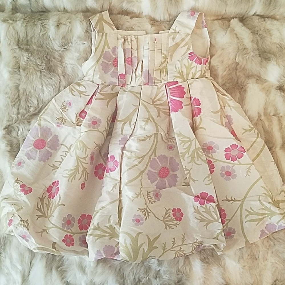 Cherokee girls cream/flower dress